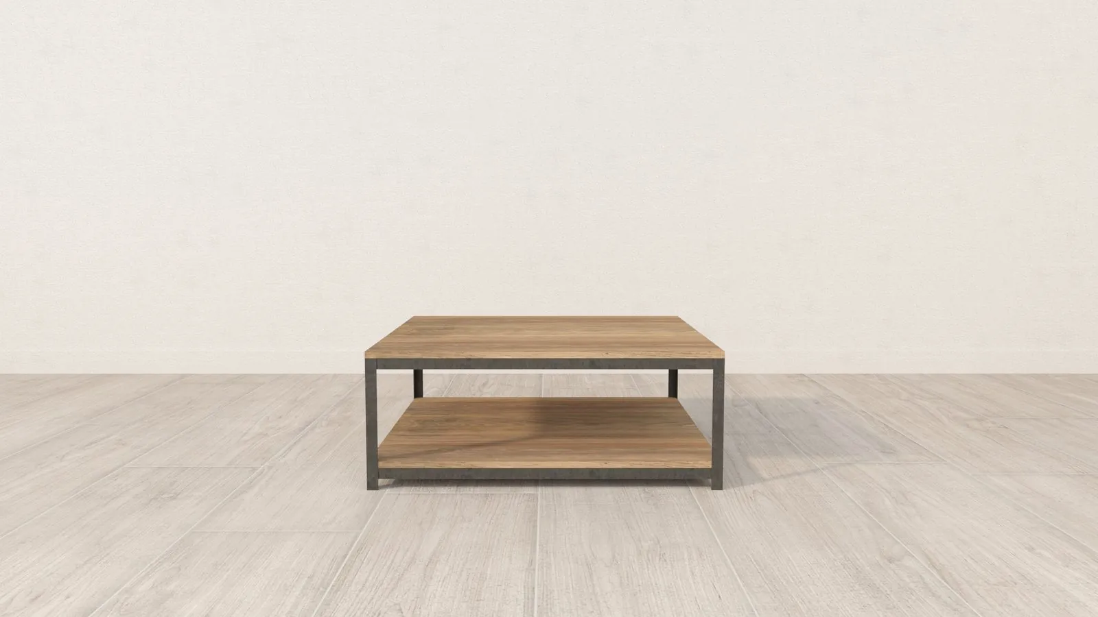 Mesa de centro cuadrada Transit de líneas rectas.