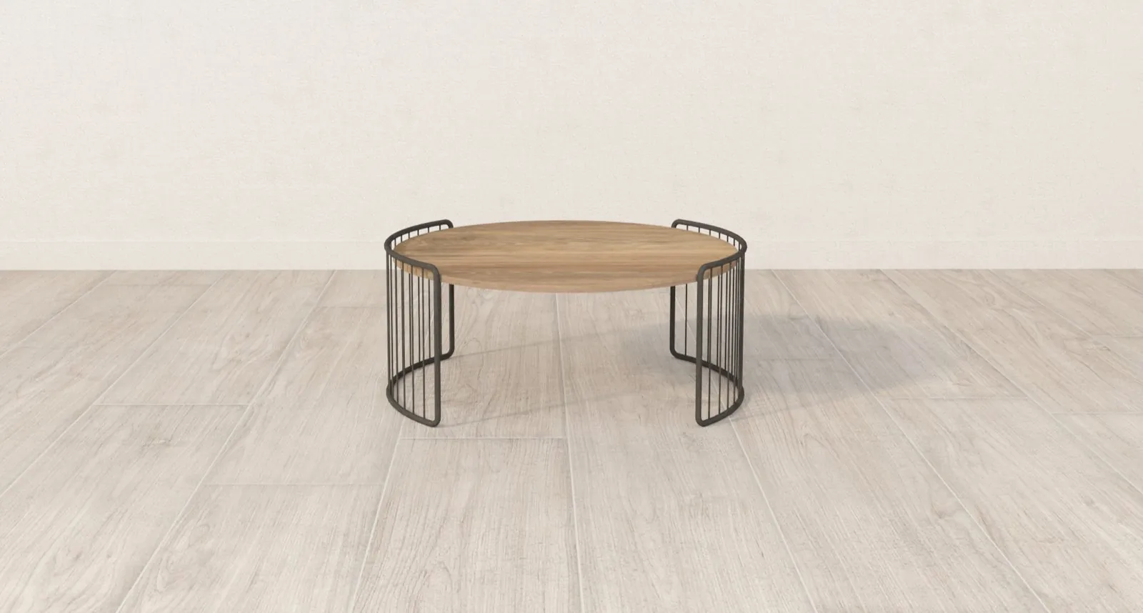 Mesa redonda Arpa de estructura curva.