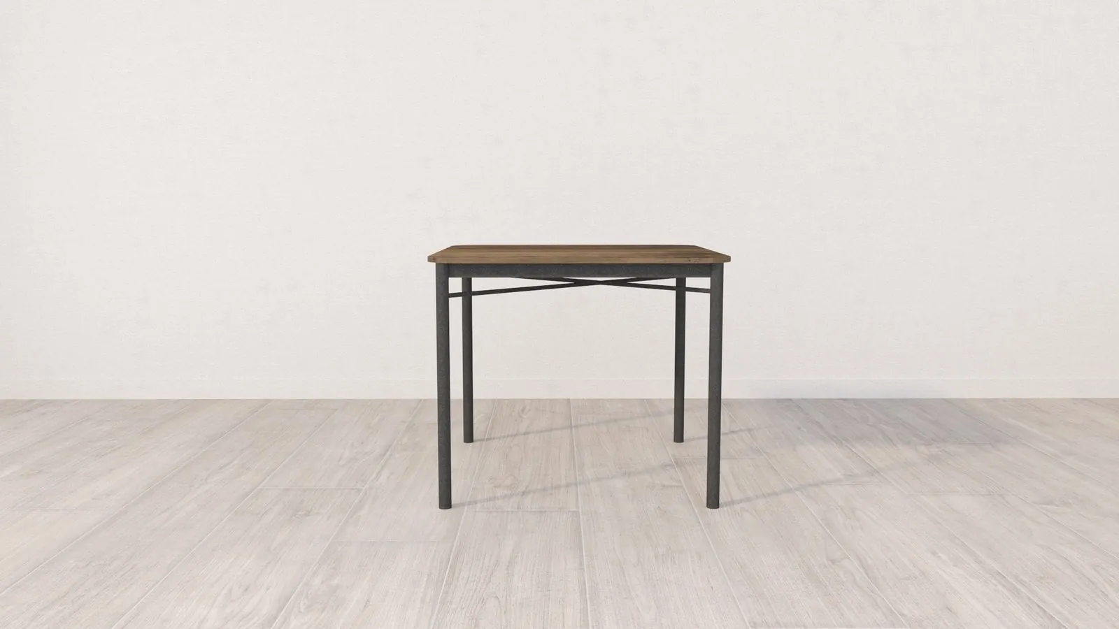 Mesa cuadrada sencilla y resistente.
